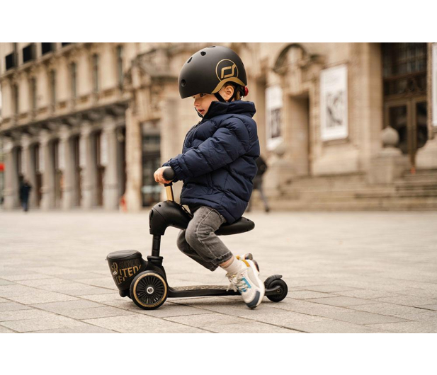 Scoot & Ride Highwaykick 1 Lifestyle Jeździk i hulajnoga 2w1 Black & Gold - 1040358 - zdjęcie 7